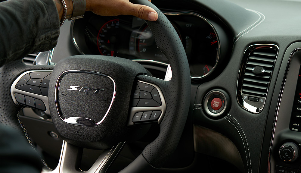 Dodge Durango SRT leather steering wheel