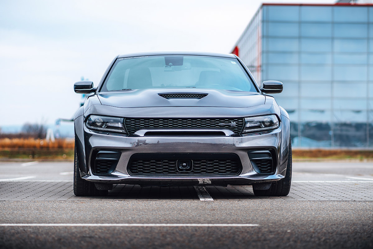 Dodge Charger is parked in the parking